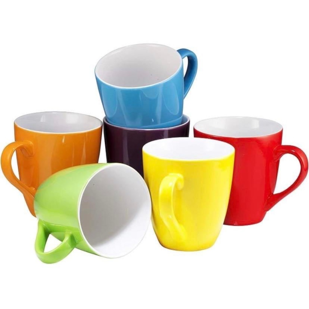 Bruntmore 6 16oz coffee cups colorful